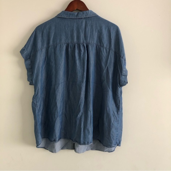 EVRI Plus Size Dolman Button Shirt Size 2X Denim - Picture 4 of 4